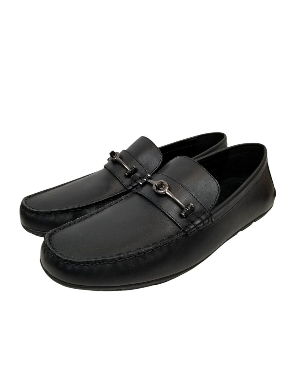Coach Mott Driver Black Leather Horse Bit Casual Loafers Men's Size 11D